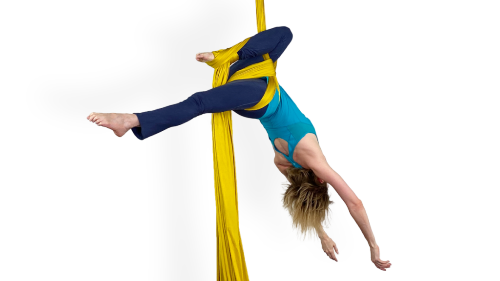 Rebecca Split Fake Knee Hang Aerial Silks Beginner Footlocks Video Tutorial