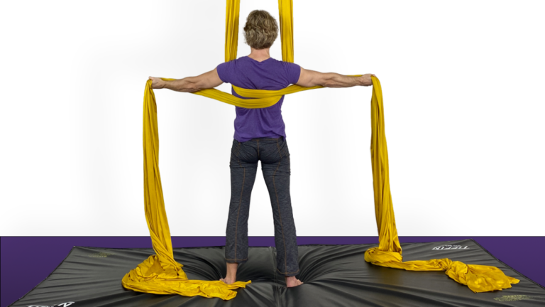 Double crucifix from the ground no twist Aerial Silks Beginner Misc Video Tutorial