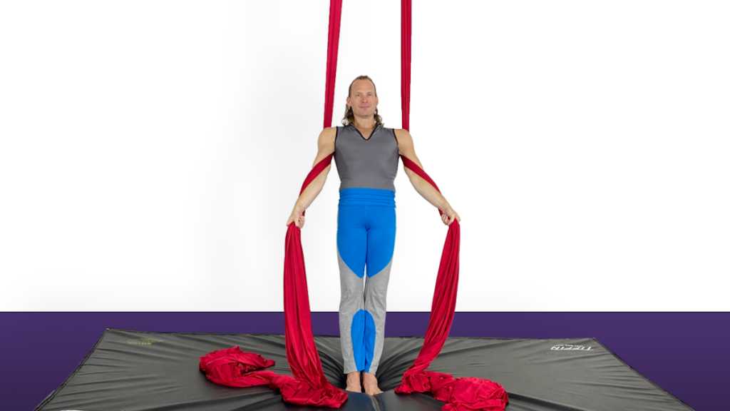 Pulling Taffy With Arms Down Aerial Silks Beginner Conditioning Video Tutorial