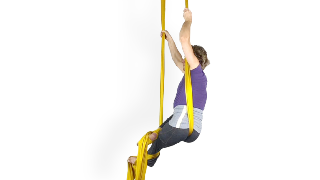 Beeman Twist to Crossback Straddle Aerial Silks Intermediate Footlocks Video Tutorial