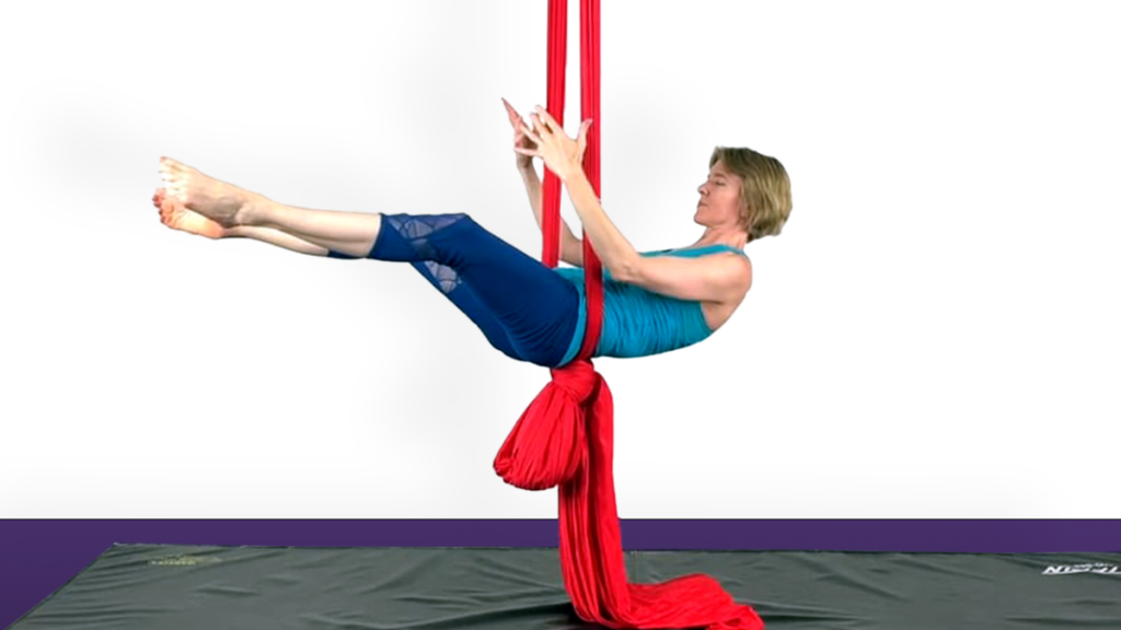 Half Back Straddle Aerial Silks Beginner Conditioning Video Tutorial