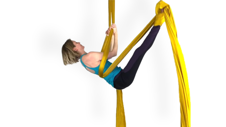Muscle Up Entrance to Crossback Straddle Aerial Silks Advanced Footlocks Video Tutorial