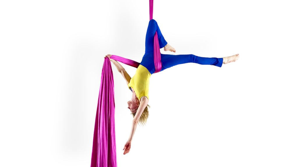 Opposite Side Crucifix Aerial Silks Intermediate Inverted Wrapped Skills Video Tutorial