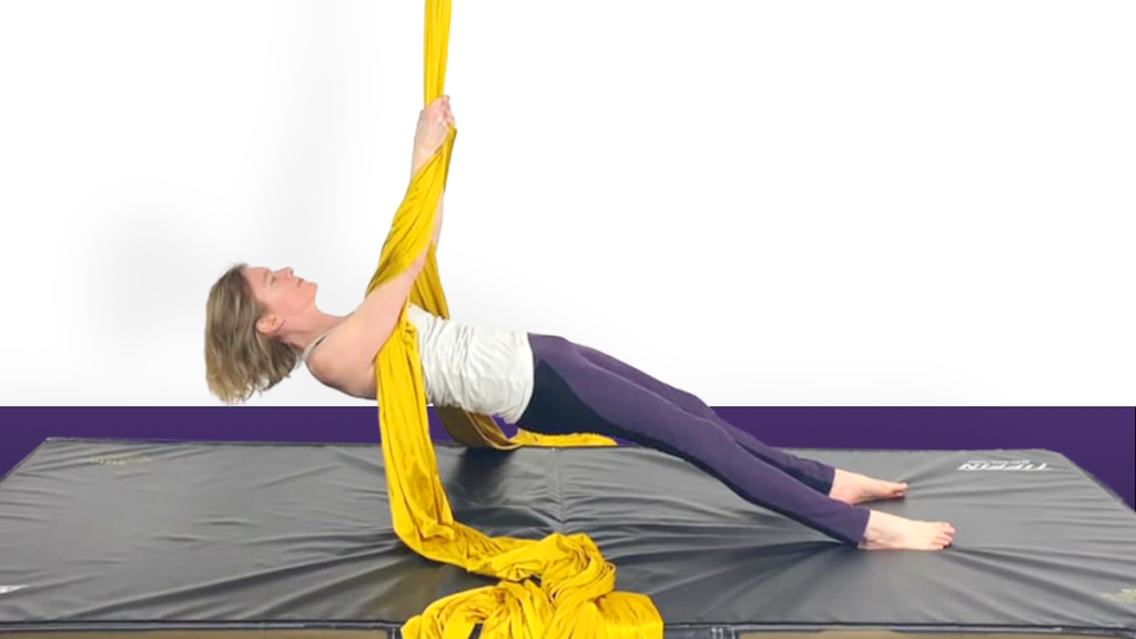 Retractions to Plank Aerial Silks Beginner Conditioning Video Tutorial