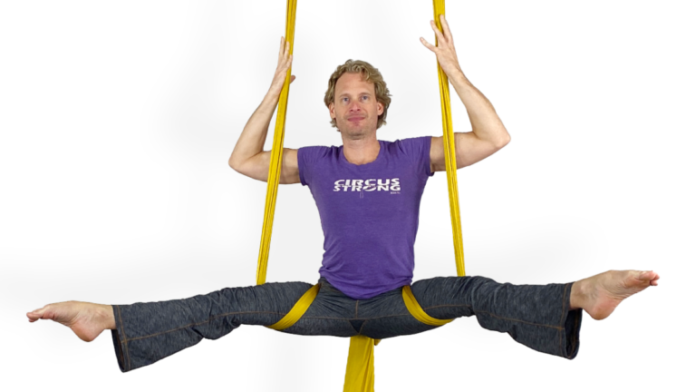 Seated Straddle in Knot Aerial Silks Beginner Knot Video Tutorial