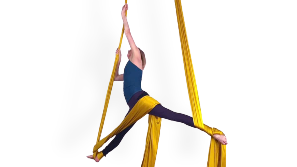 Splits Roll Up to Crossback Straddle Easier Version Aerial Silks Intermediate Footlocks Video Tutorial