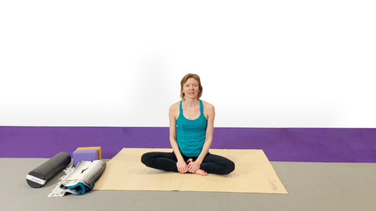 Aerial Ground Drill for Core Corseting in Seated Cat Cow Video Tutorial