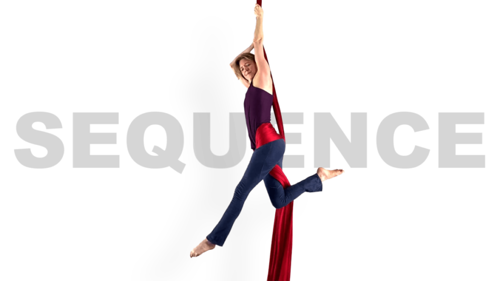 Hip Key to Same Side Candy Cane Gazelle Aerial Silks Intermediate Choreography Video Tutorial