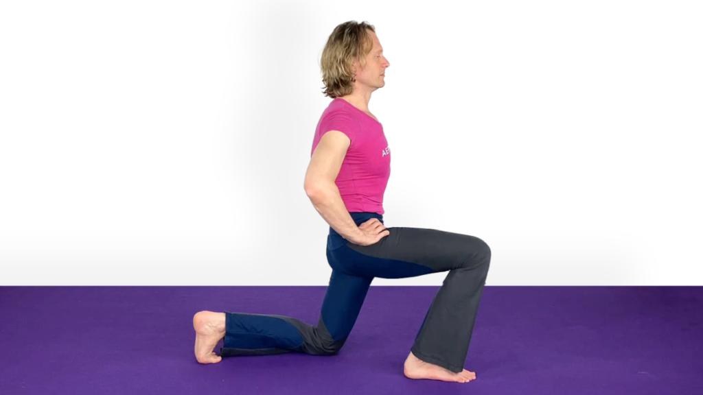 Aerial Ground Drill for Knee Hang Active lunge Video Tutorial