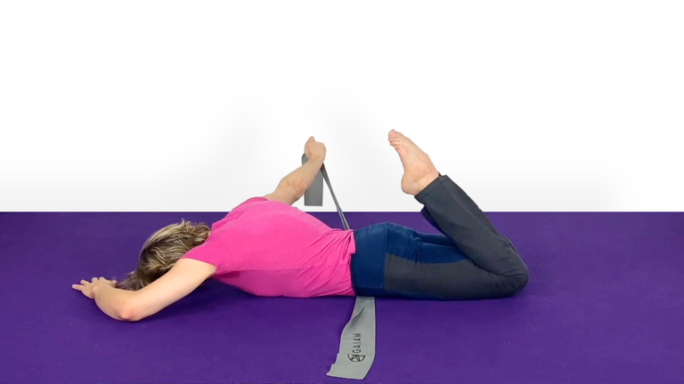 Aerial Ground Drill for Knee Hang Alignment with Resistance band Video Tutorial