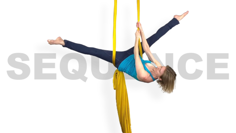 Lady in the Moon to Back Straddle 1 Aerial Silks Beginner Choreography Video Tutorial