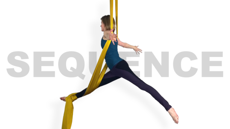 Ole Grip Turnaround to Back Arabesque Aerial Silks Beginner Choreography Video Tutorial