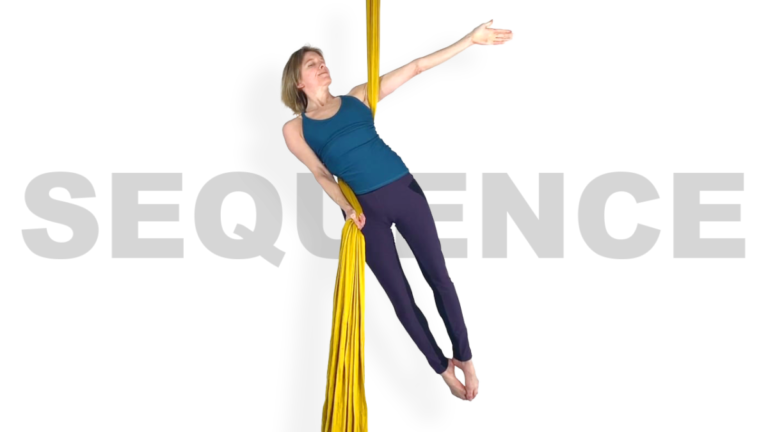 Ole Grip Turnaround to Flag Aerial Silks Advanced Choreography Video Tutorial