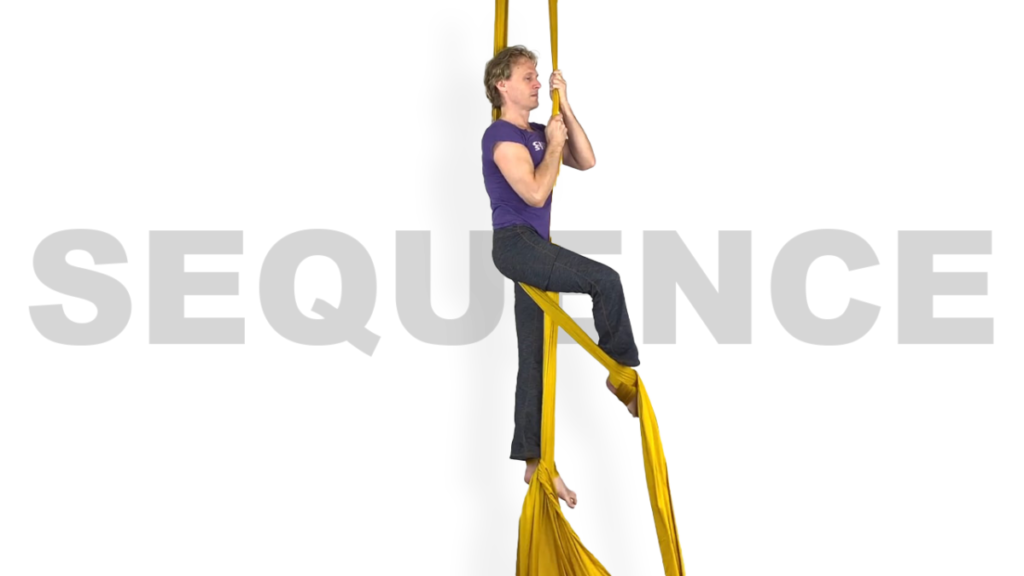 Splits Clap to Beeman Sit V2 Aerial Silks Beginner Choreography Video Tutorial