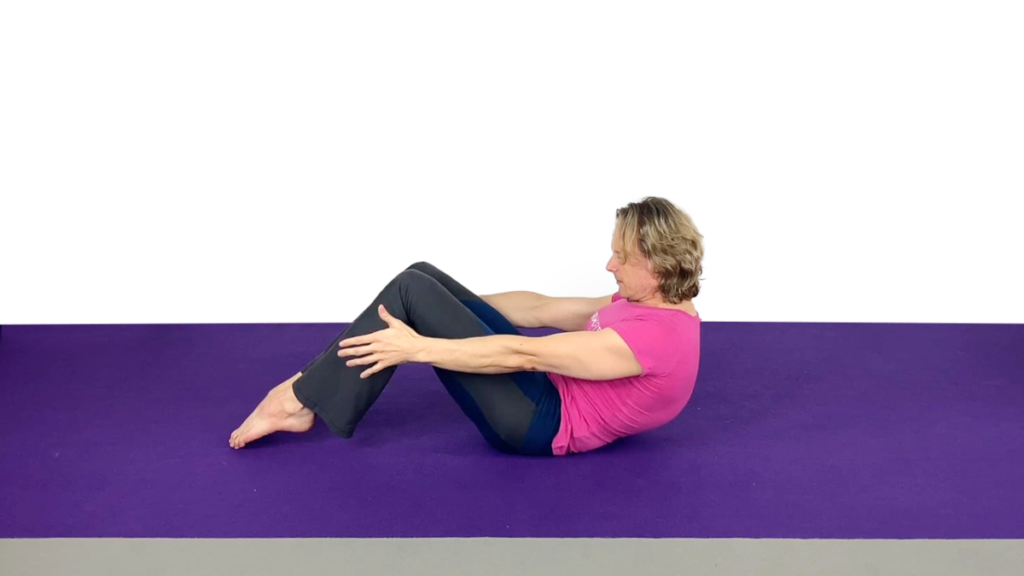 Aerial Ground Drill for Toe Pull Roll Ups for Knee Hang Video Tutorial