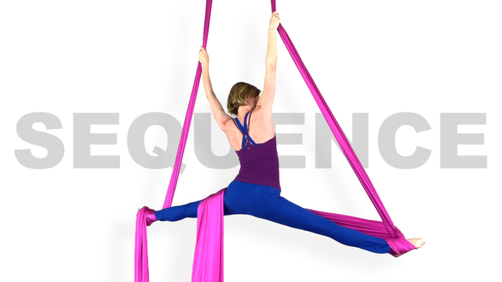 Alternating Splits Roll Up to Crocodile Roll Up to Cape Splits Aerial Silks Intermediate Choreography Video Tutorial