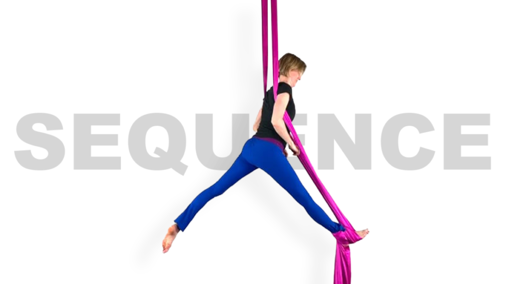 Back Arabesque to Iron T Aerial Silks Advanced Choreography Video Tutorial