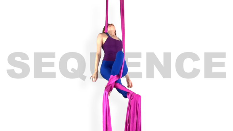 Basic Entry to Crossback Straddle with Beeman Twist Exit Aerial Silks Intermediate Choreography Video Tutorial
