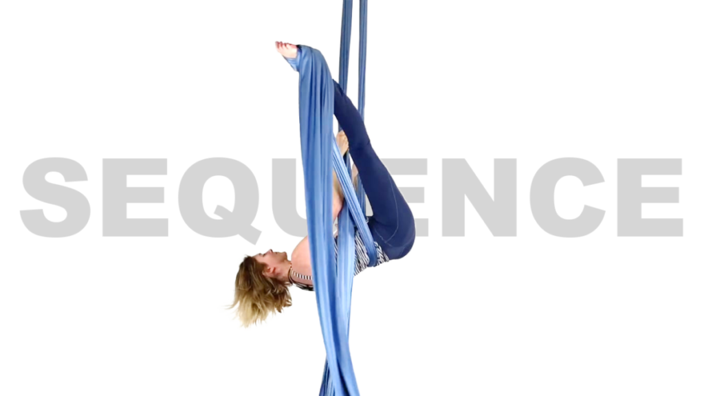 Crossback Straddle to Push Me Pull You Aerial Silks Intermediate Choreography Video Tutorial