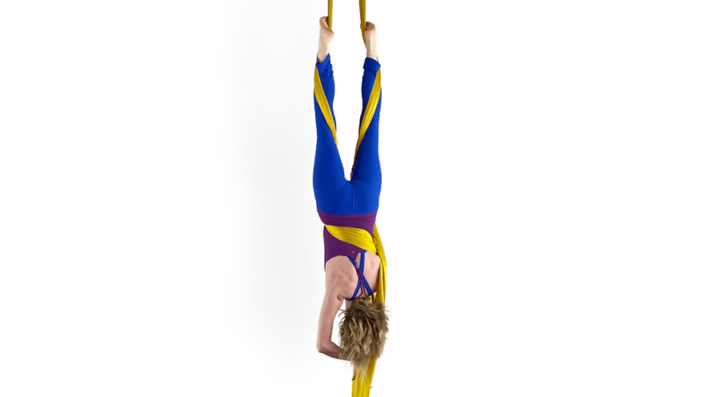 Double Crucifix One at a Time Aerial Silks Intermediate Inverted Wrapped Skills Video Tutorial
