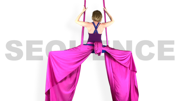 Lady in the Moon to Cannonball Droplet Aerial Silks Beginner Choreography Video Tutorial