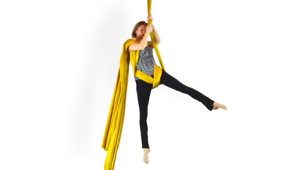 Opposite Side Wrapped Climb to Hip Key Aerial Silks Intermediate Keys Video Tutorial