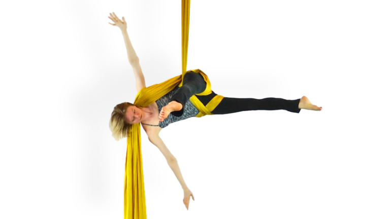 Same Side Wrapped Climb to Thigh Hitch Aerial Silks Intermediate Keys Video Tutorial