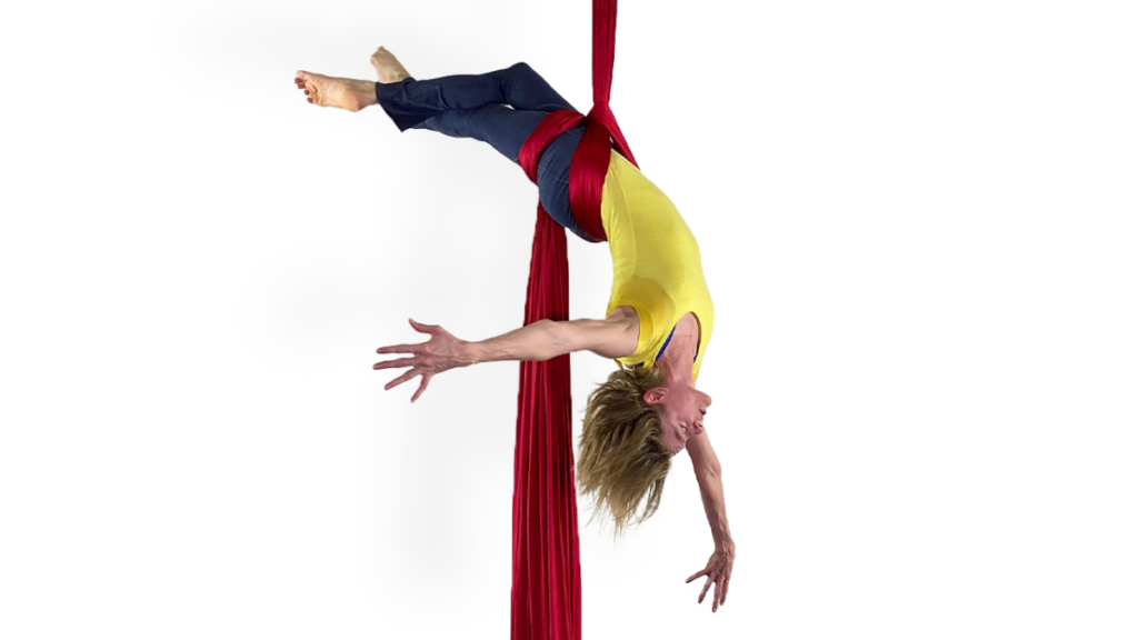 Opposite Side Back Balance Aerial Silks Intermediate Inverted Wrapped Skills Video Tutorial