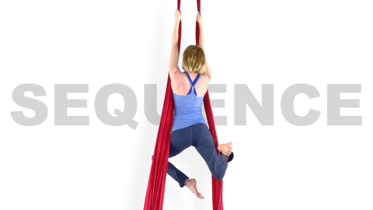 Russian Flirt Climb Sequence with Spins in Different Directions v2 Aerial Silks Intermediate Choreography Video Tutorial