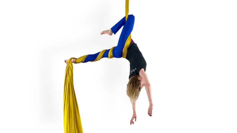 Same Side Gazelle Aerial Silks Intermediate Inverted Wrapped Skills Video Tutorial