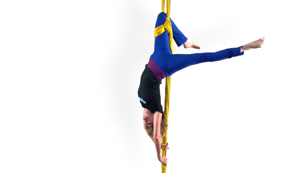 Thigh Hitch Seat Knee Hangs Aerial Silks Intermediate Keys Video Tutorial