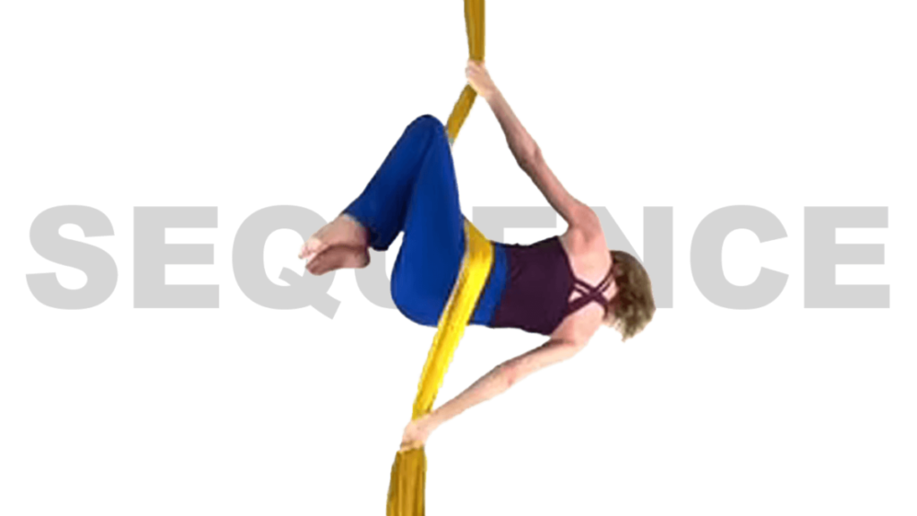 Tricky Transitions Around the Fabric from Russian Pirouette Climb Aerial Silks Advanced Choreography Video Tutorial