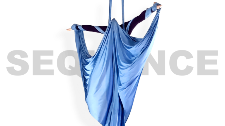 Double Knee Climb to Sleeper to 360 Dive Aerial Silks Intermediate Choreography Video Tutorial