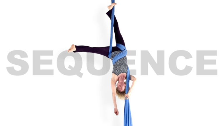 Fancy Footwork Single Star Walkdown Sequence Aerial Silks Advanced Choreography Video Tutorial