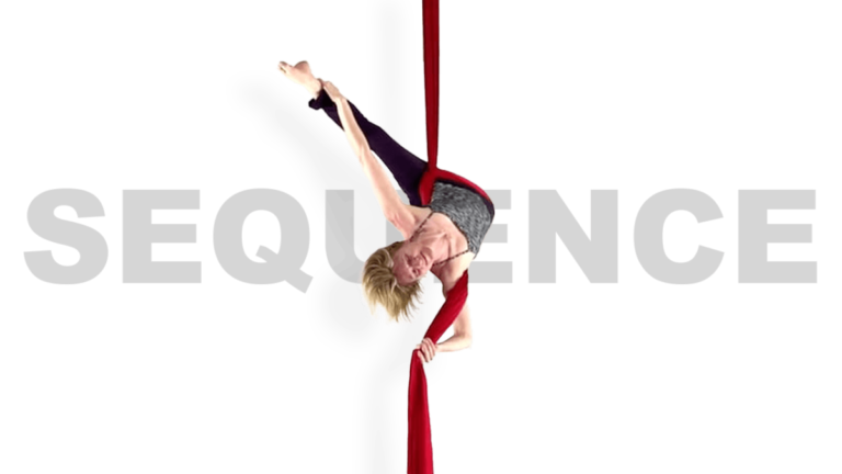 Starlette to Wheeldown Sequence Aerial Silks Advanced Choreography Video Tutorial