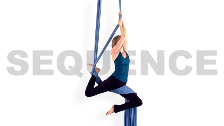 Turnaround to Footlock Gazelle Sequence Aerial Silks Intermediate Choreography Video Tutorial