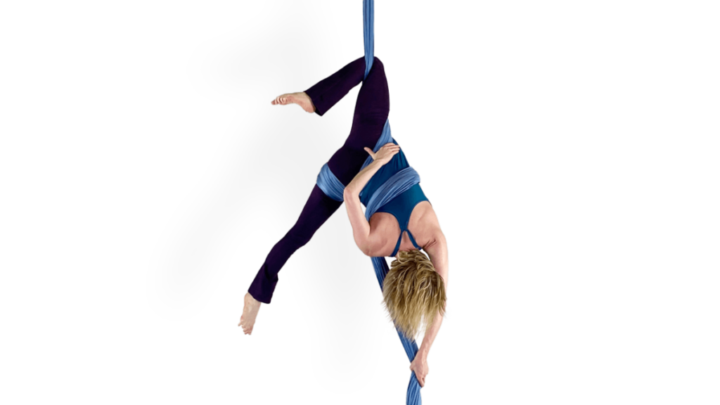 Wrapped J Roll Second Variation Aerial Silks Advanced Drops & Dives Video Tutorial