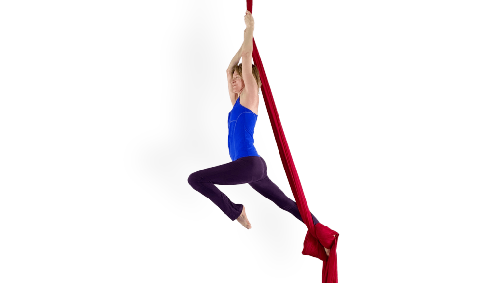 Russian Step Through Turnaround Climb Aerial Silks Intermediate Climbs Video Tutorial