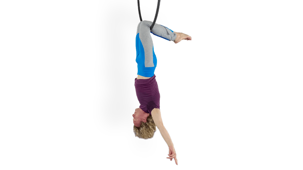 Knee Hang Beginner Under Bar Aerial Hoop Demo How To Tutorial