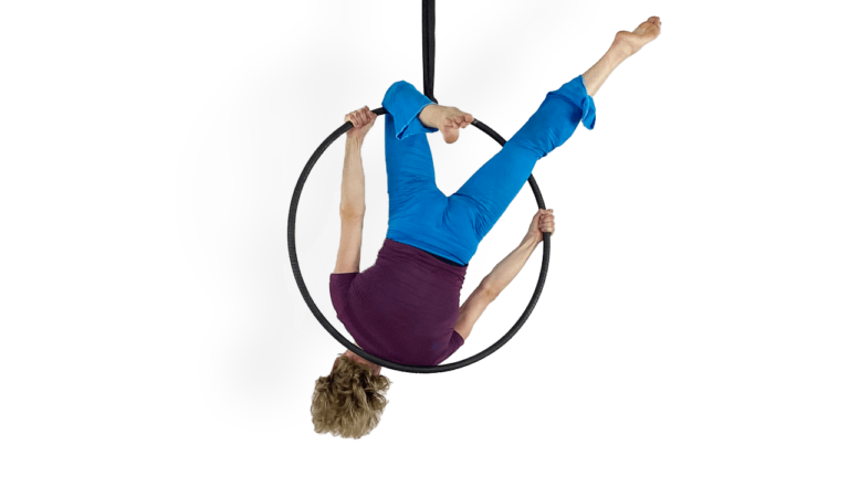 Slide Down to Front Lion Intermediate On Bar Aerial Hoop Demo How To Tutorial
