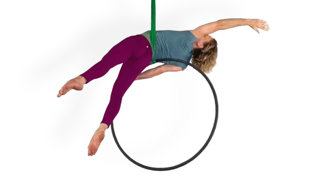 Flamenco Entry to Back Balance on Top Intermediate Aerial Hoop Top Bar Video Tutorial Online Lyra Class