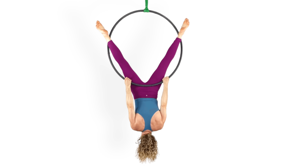 Bird's Nest Shrugs on Aerial Hoop Video Tutorial Beginner Conditioning Lyra Online Class