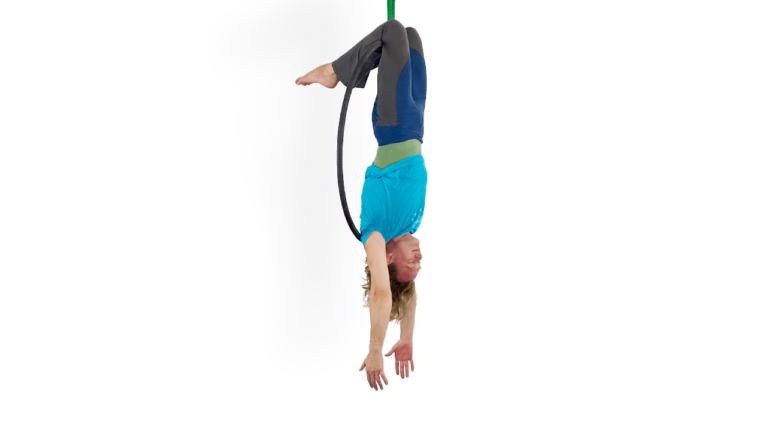 Knee Hang Top Bar Intermediate Aerial Hoop Video Library Tutorial Lyra Online Class