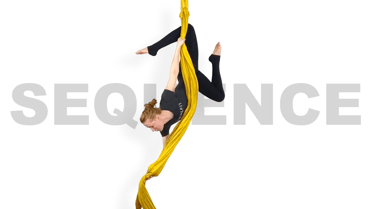 Mission Impossible to Knee Belay Sequence Aerial Silks Video Tutorial Advanced Fabric Online Class
