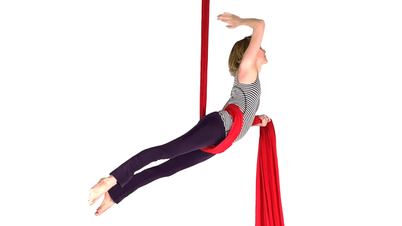 Opposite Side Salto Aerial Silks Video Tutorial Intermediate Drop and Dive Fabric Online Class