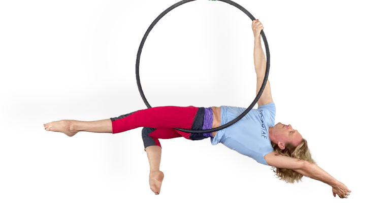 Front Balance Single Leg Thread Thru Aerial Hoop Video Tutorial Intermediate Lyra Online Class