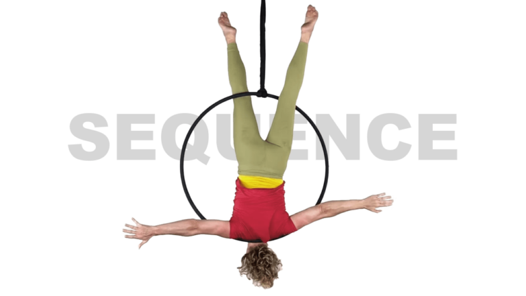 Clock Splits to Half Hip Hang Sequence Aerial Hoop Video Tutorial Intermediate Lyra Online Class