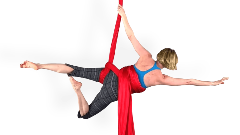 Peter Pan Roll Down Aerial Silks Video Tutorial Advanced Drops and Dives Fabric Online Class