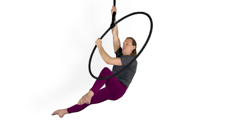 Shin Block Pivot Aerial Hoop Video Tutorial Intermediate Mount to Stand Lyra Online Class
