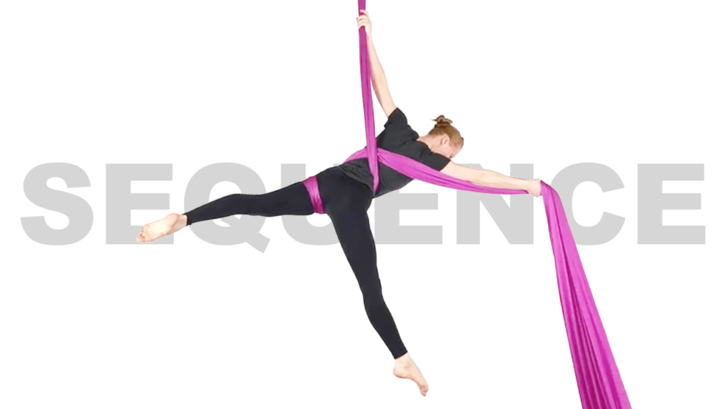 Hip Key Roll Up to Peter Pan Roll Down Sequence Aerial Silks Video Tutorial Advanced Fabric Online Class